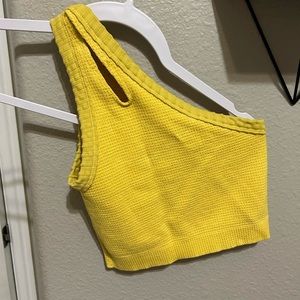 Urban Outfitters Off the Shoulder Summer Top - yellow, XS